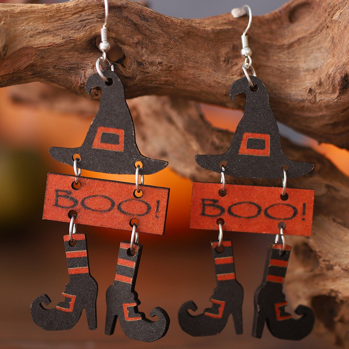 Wholesale  Gothic Witch Hat Boots Pendant Earrings